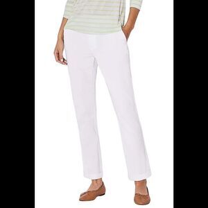 StyleList by Micaela Lyocell Blend Stretch Chino Pant White - Petite